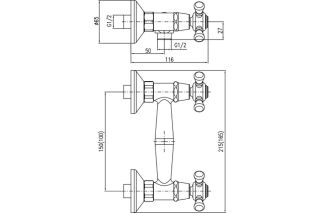 Смеситель для душа Rav Slezak Morava Retro MK380.5/1CMATSM черный